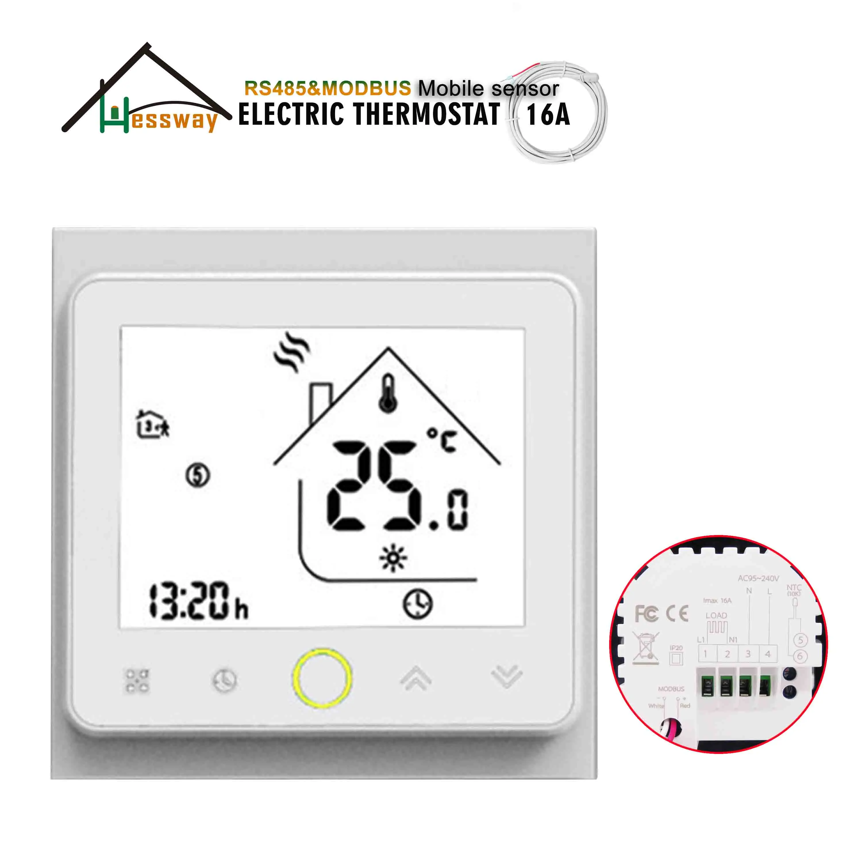 HESSWAY 24V 95 250VAC 16a двойной датчик электрический регулятор температуры для
