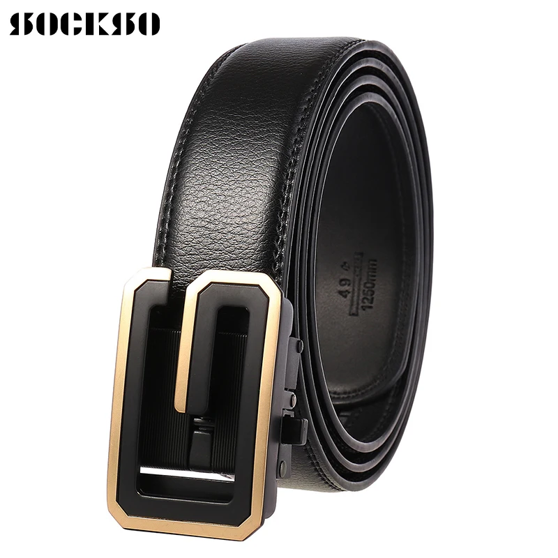 Ремень мужской из воловьей кожи с автоматической пряжкой HJ0242|Мужские ремни| |