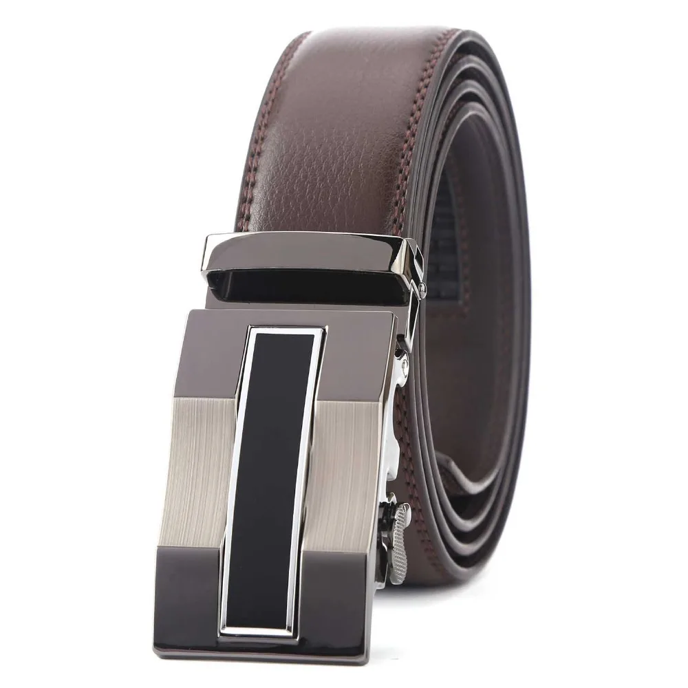 Ремень мужской из натуральной кожи с автоматической пряжкой 110-130 см | Аксессуары