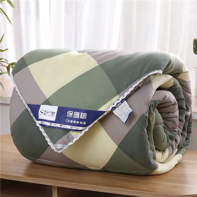 Зимнее одеяло утепленное с ананасовой сеткой мягкое моющееся теплое из хлопка и