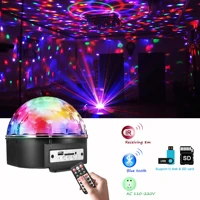 6 colors rotating disco ball party lights led bluetooth speaker remote control magic crystal ball for home xmas wedding show