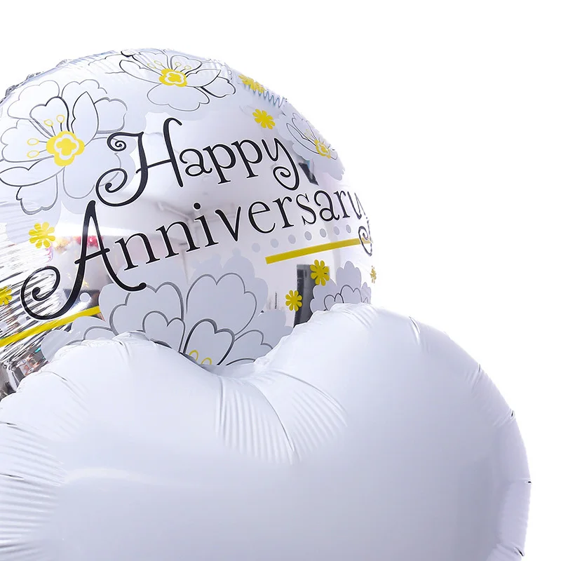 7pcs/1set 12-18inch Clear Latex Balloon happy Anniversary Rose Gold Silver Confetti Party Decor Adult ball | Дом и сад