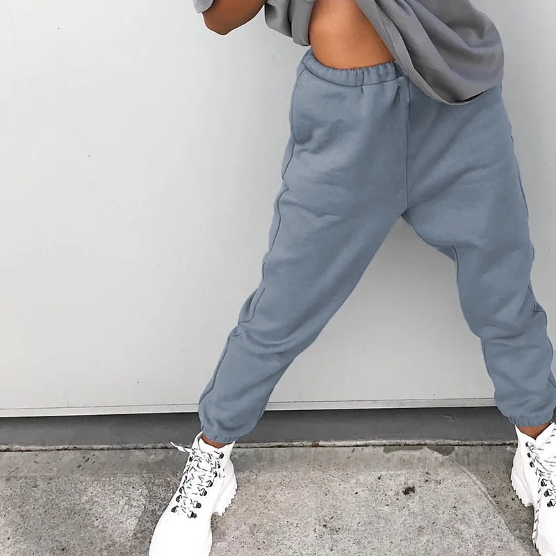 Женские свободные спортивные брюки белые 2019 осенние женские 100% хлопковые