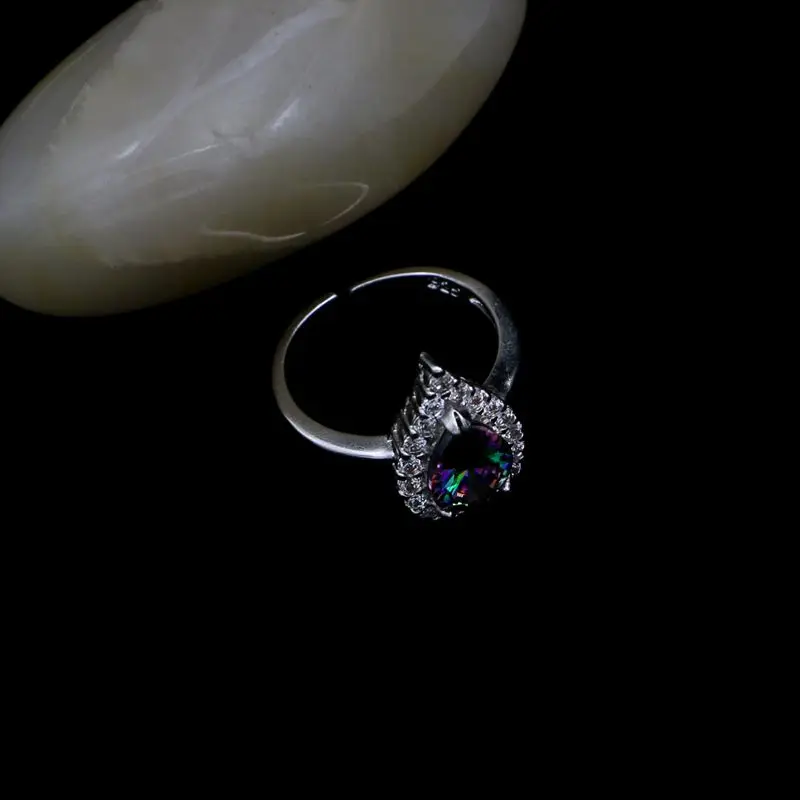 Mystic Радуга Кубический Цирконий набор ювелирных изделий для женщин капли воды