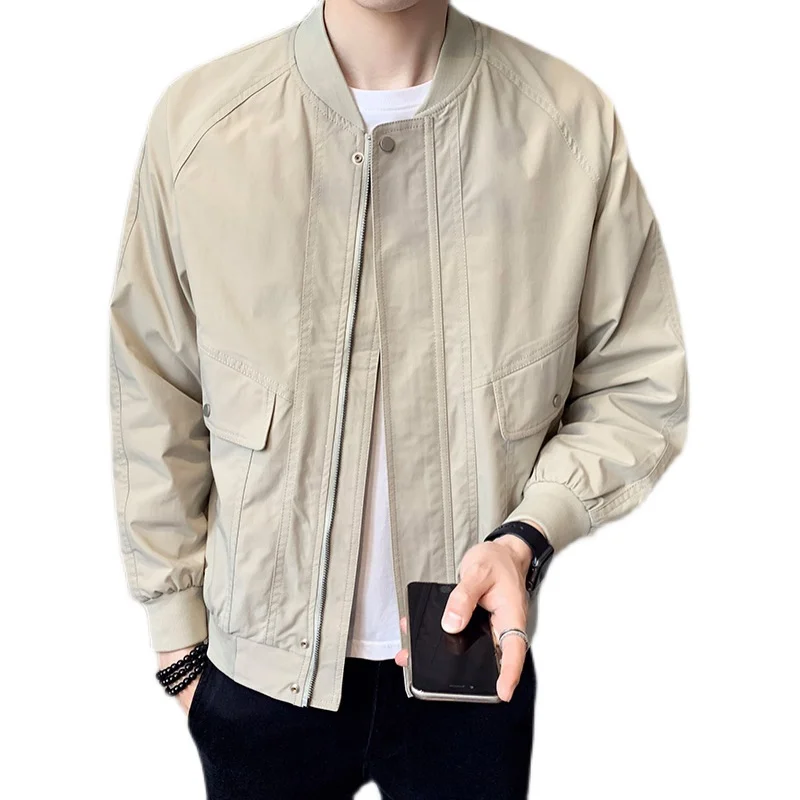 

2021 Newest Solid Autumn Mens Jackets Male Casual Zipper Summer Jacket Men Spring Casual Outwear Men Thin Jacket Man Autumn