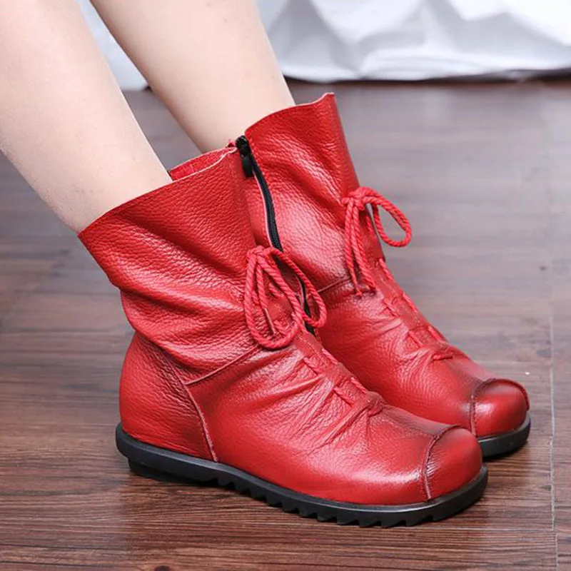 CEVABULE/2021 женские зимние ботинки ручной работы из натуральной кожи Ботинки в