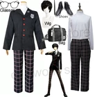 Костюм для косплея Persona 5 Kurusu Akira Joker, Униформа, костюмы йошизава Касуми, школьная форма на Хэллоуин, парик, сумка, обувь, наряд