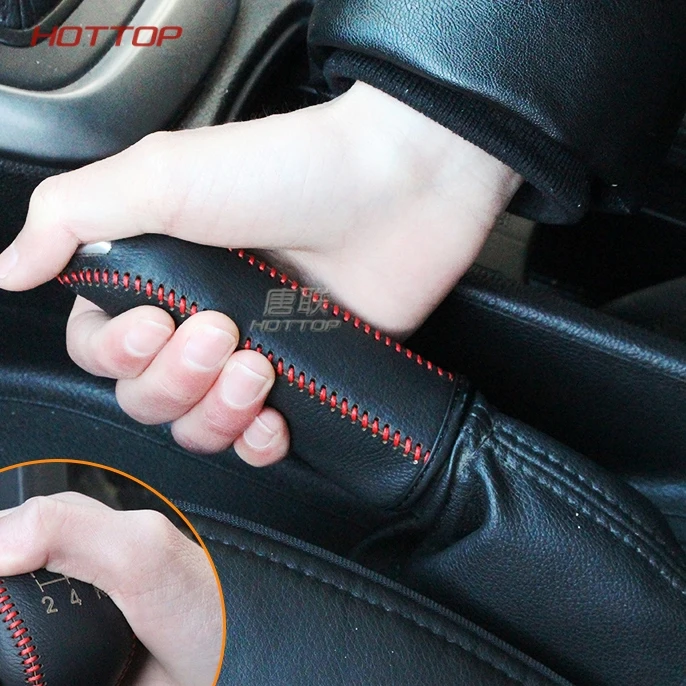 Кожаная красная крышка ручки переключения передач и ручного тормоза для Ford ESCORT