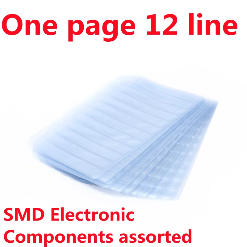 

50pcs/Lot Empty Pages For Components Sample Book 0201 0402 0603 0805 1206 SMD Electronic Components Assorted