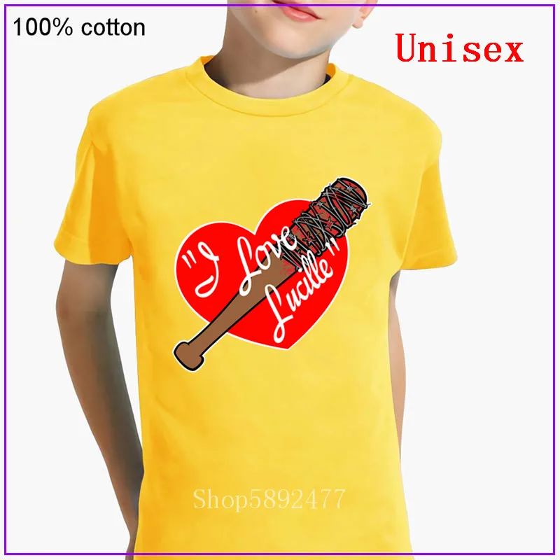 Оригинальная пародийная детская одежда футболка с надписью Negan I Love Lucille забавная