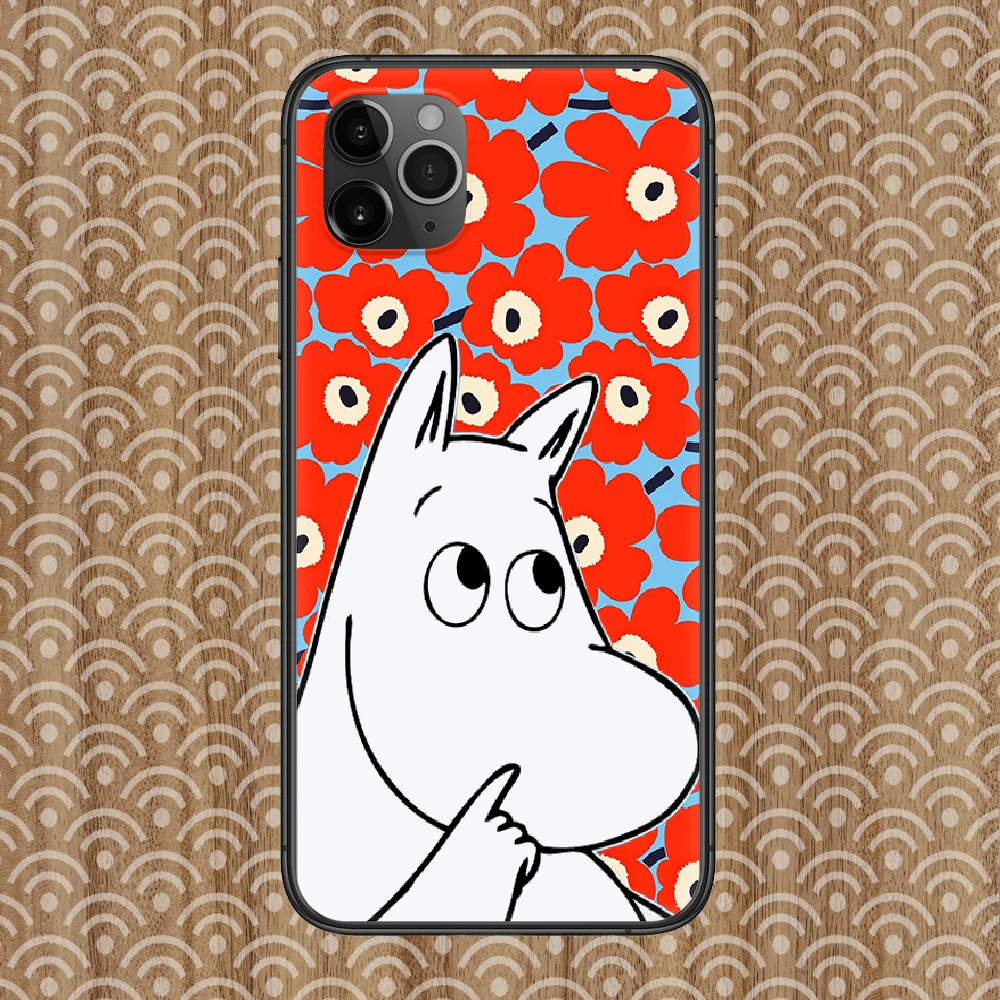 

Moomines Cartoon Phone Case Cover Hull For iphone 5 5s se 2 6 6s 7 8 12 mini plus X XS XR 11 PRO MAX black tpu Etui trend funda