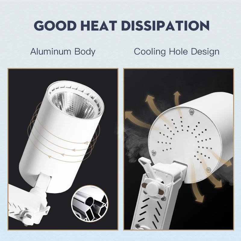 Набор алюминиевых трековых светодиодных светильников s-образные направляющие 12
