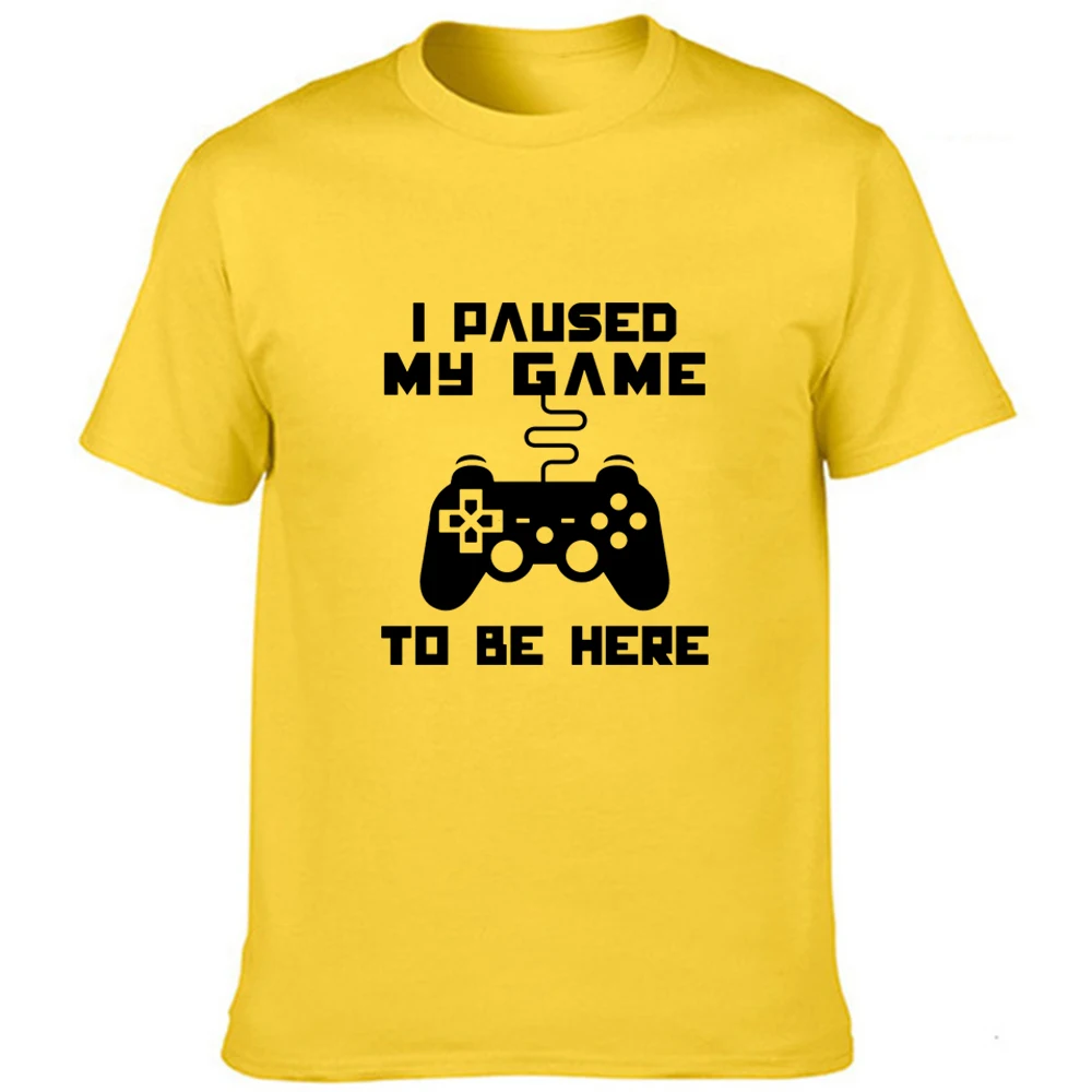 

I Paused My Game To Be Here T Shirt Funny Video Gamer Humor Joke for Men T-shirts Graphic Novelty Sarcastic Funny T Shirts