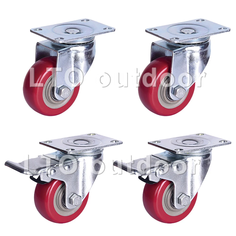 

1PCS Furniture Casters Wheels PVC Swivel Caster Roller Wheel For Platform Trolley Chair Household Accessories