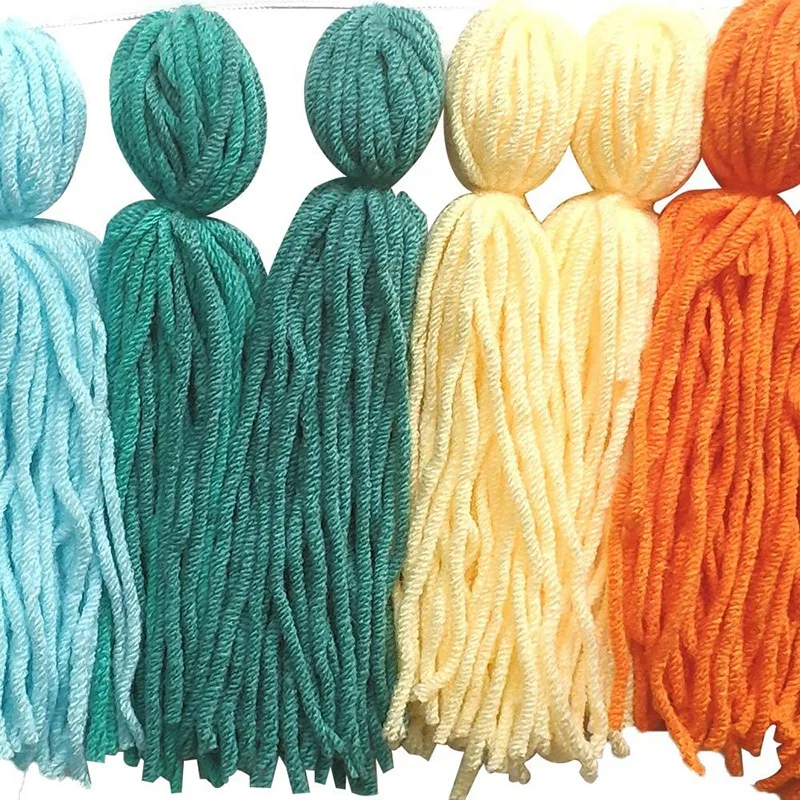 

2 Pack Tassel Garland Banner Colored Boho Party Backdrop Wall Hangings Decorations,for Bedroom,Nursery,Dorm,Gift