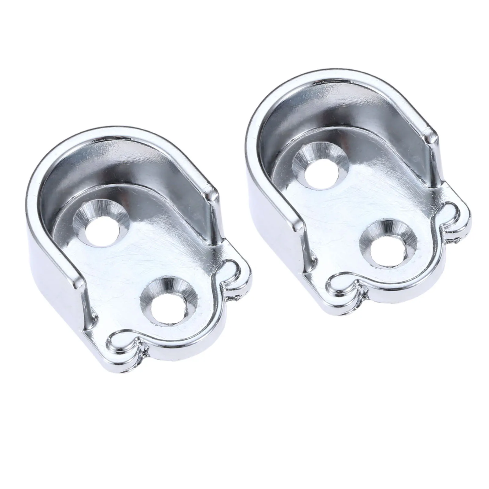 

20.5mm Dia Zinc Alloy Wall Mounted Pipe Tube Wardrobe Clothes Tube Rail Supports Bracket Furniture Hardware