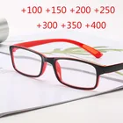 Ультрамягкий светильник TR90, очки для чтения в пластиковой оправе для пожилых людей, зеркальные очки по рецепту + 1,0 1,5 2,0 2,5 3,0 3,5 4,0