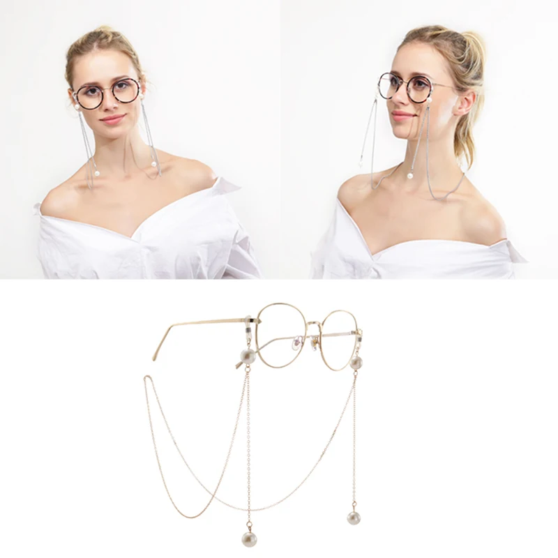 Очки солнцезащитные унисекс с искусственным жемчугом винтажный держатель