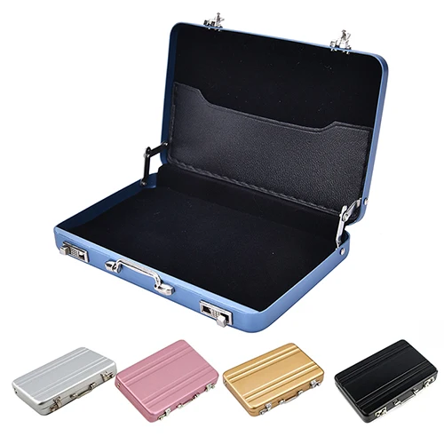 

New Metal Business ID Credit Card Holder Mini Suitcase Business Bank Card Name Card Holder Card Stocker