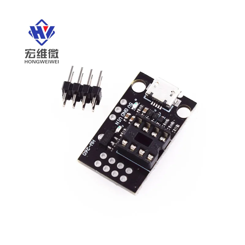 

ATtiny13A ATtiny25 ATtiny45 Pluggable for Smart Electronic Programming Development Board Module Editor Micro USB Power Connector