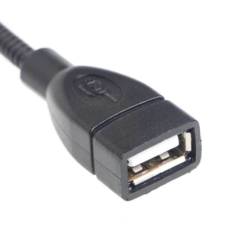Flexible Mesh Metal USB 2.0 Male To Female Data Transmission Power Cord Stand Holder Gooseneck Extension Cable 30CM/1FT