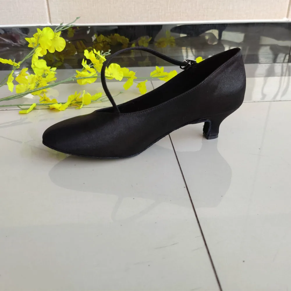 

Size US 4-12 Black Zapatos De Baile Heel Height 5cm For Women Professional Salsa Latin Dance Shoes