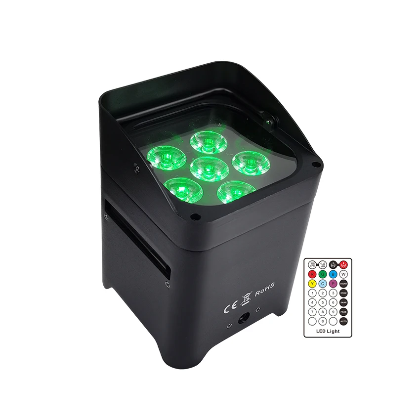 Алюминиевый 6x18 Вт Светодиодный светильник Par 9600MHA беспроводной куб с