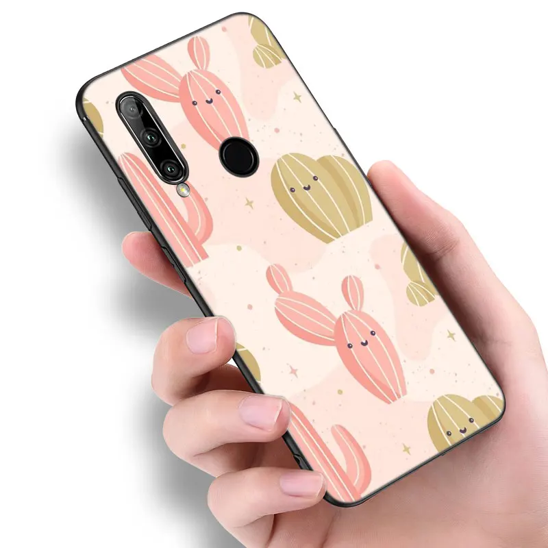 Чехол с мультяшными растениями и кактусами для Huawei Honor 10X Lite 7A 8A 9X 20 Pro 7S 8C 8S 8X 9A 9C 10i