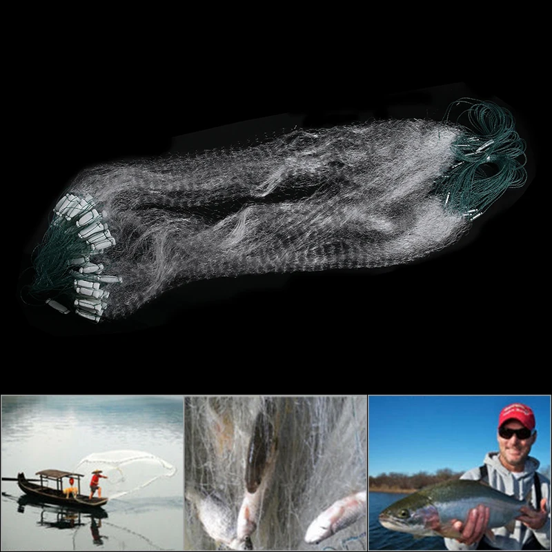 

20m x 0.7m Single Layer Floating Fishing Net Sticky Net Monofilament Fishing Gill Float Fishing Trap Freshwater Fishing Tool