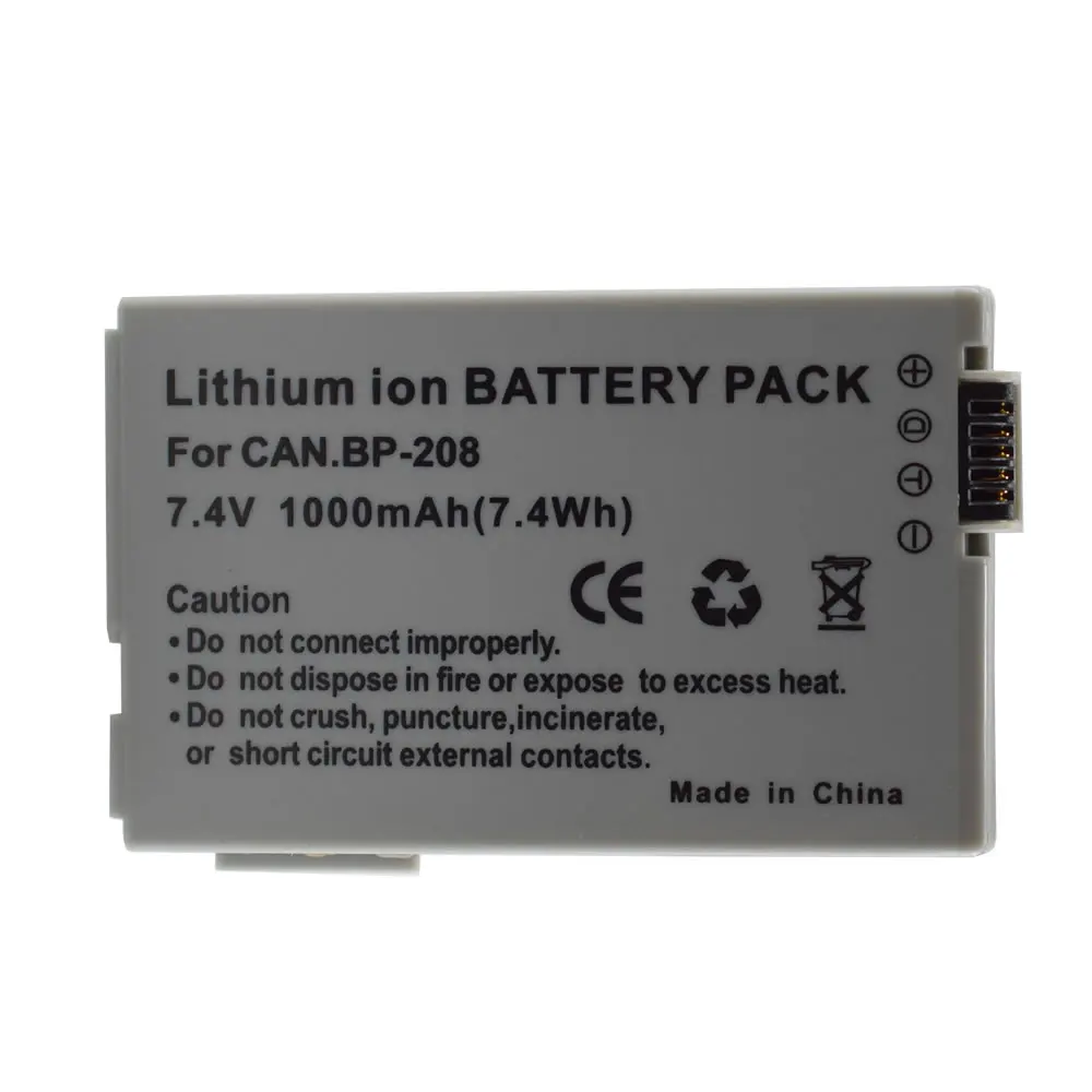 4X Батарея пакет для Canon BP 208DG 308 214 DC95 DC100 DC201 DC210 DC211 MVX430 MVX450 MVX460 MVX1Si|Цифровые