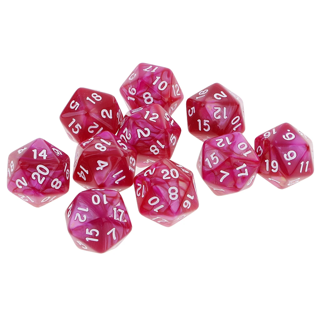 20 Двусторонняя D20 кубики двойной Цвета кости для игры DND D &amp ролевые настольные