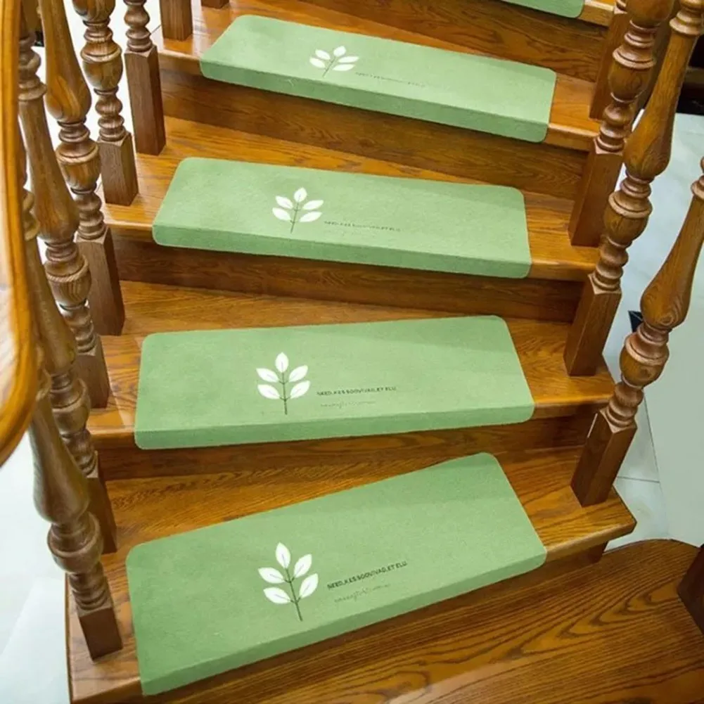 

New Stair Anti-skid Solid Wood Carpet Safety Solid Color Mute Floor Indoor Warm Pad Home Stair Protectors Device Wash Mat