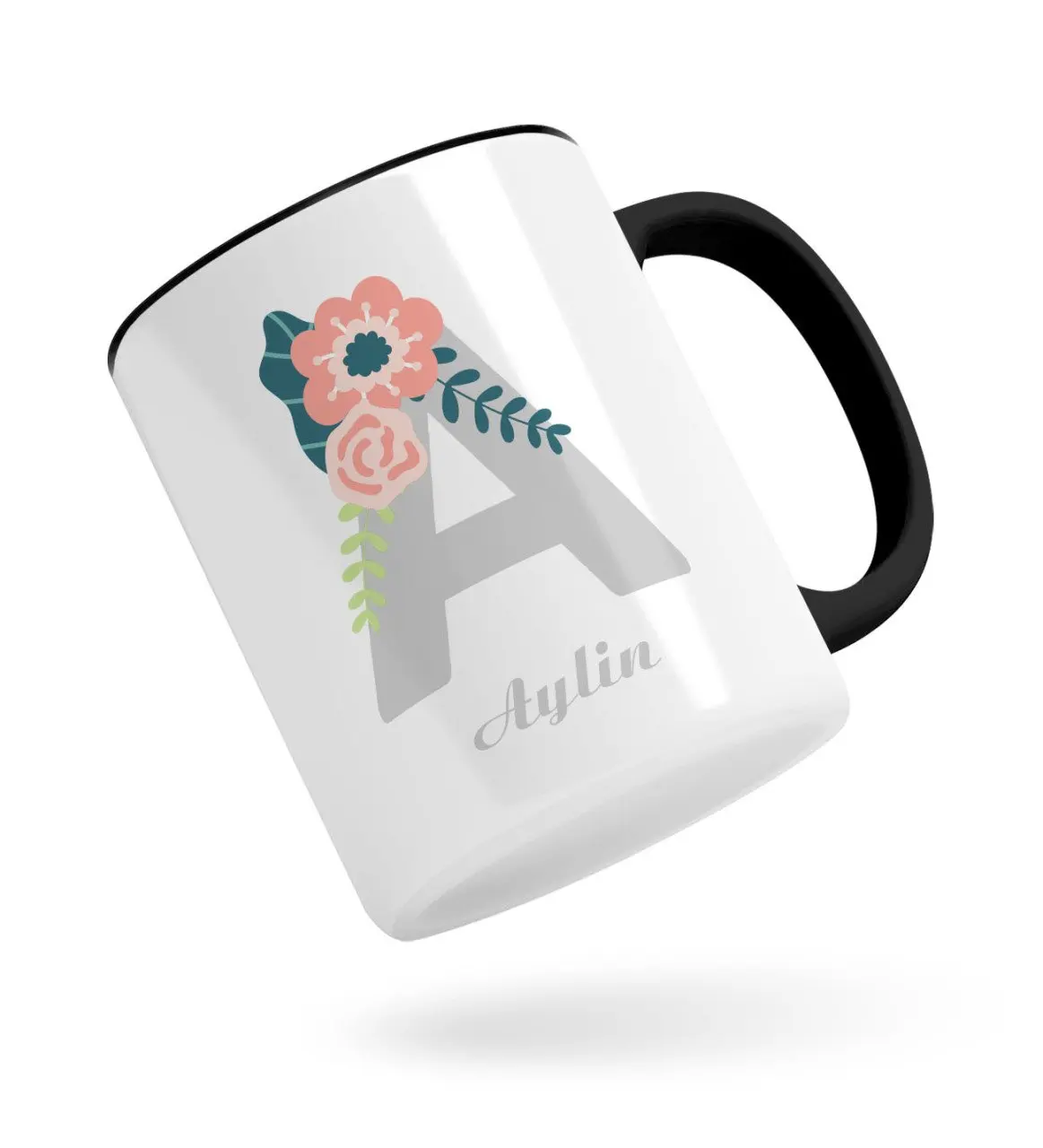 

С персональными буквами и название дизайна черная кружка Bardak-3