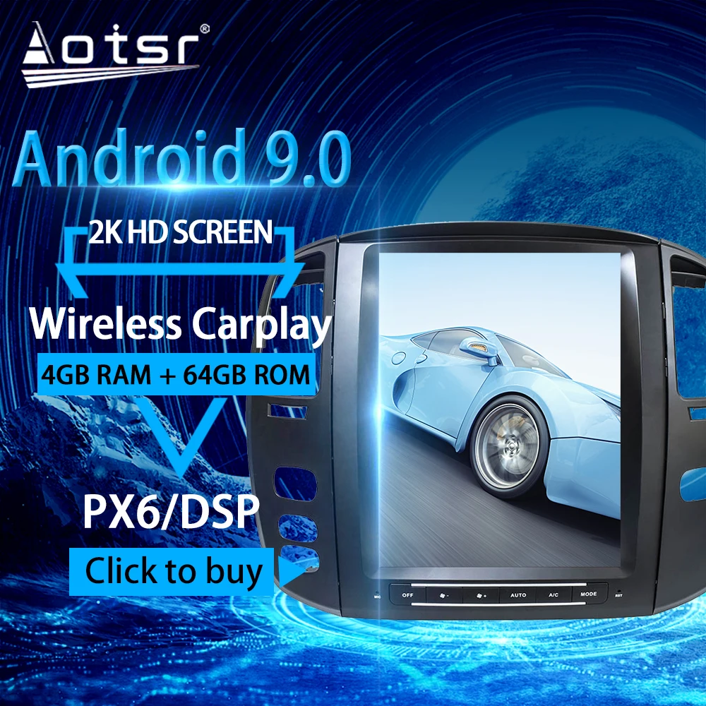 

For Lexus LX470 Android Radio tape recorder 2004 - 2005 Car Multimedia Player Stereo head unit PX6 Tesla Navi No 2din Autoradio