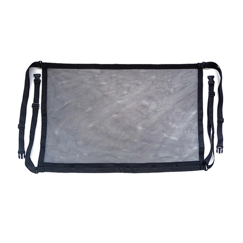 

Q9QD Interior Cargo Ceiling Storage Bag with Band Long Road Trip Camping Prevent Falling Putting Quilt Toys