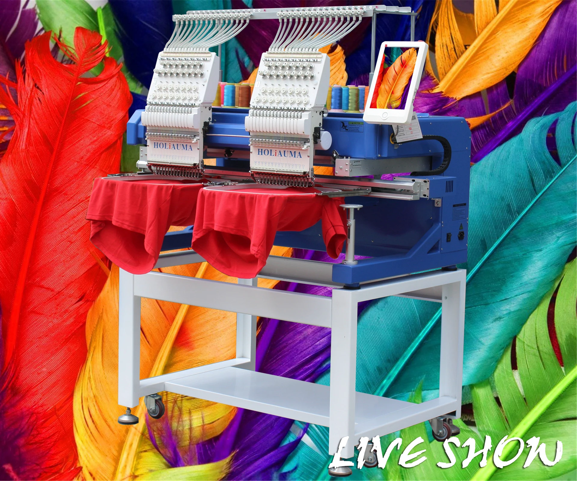 HOLiAUMA высокое качество 2 головки компьютерная вышивальная машина низкая цена