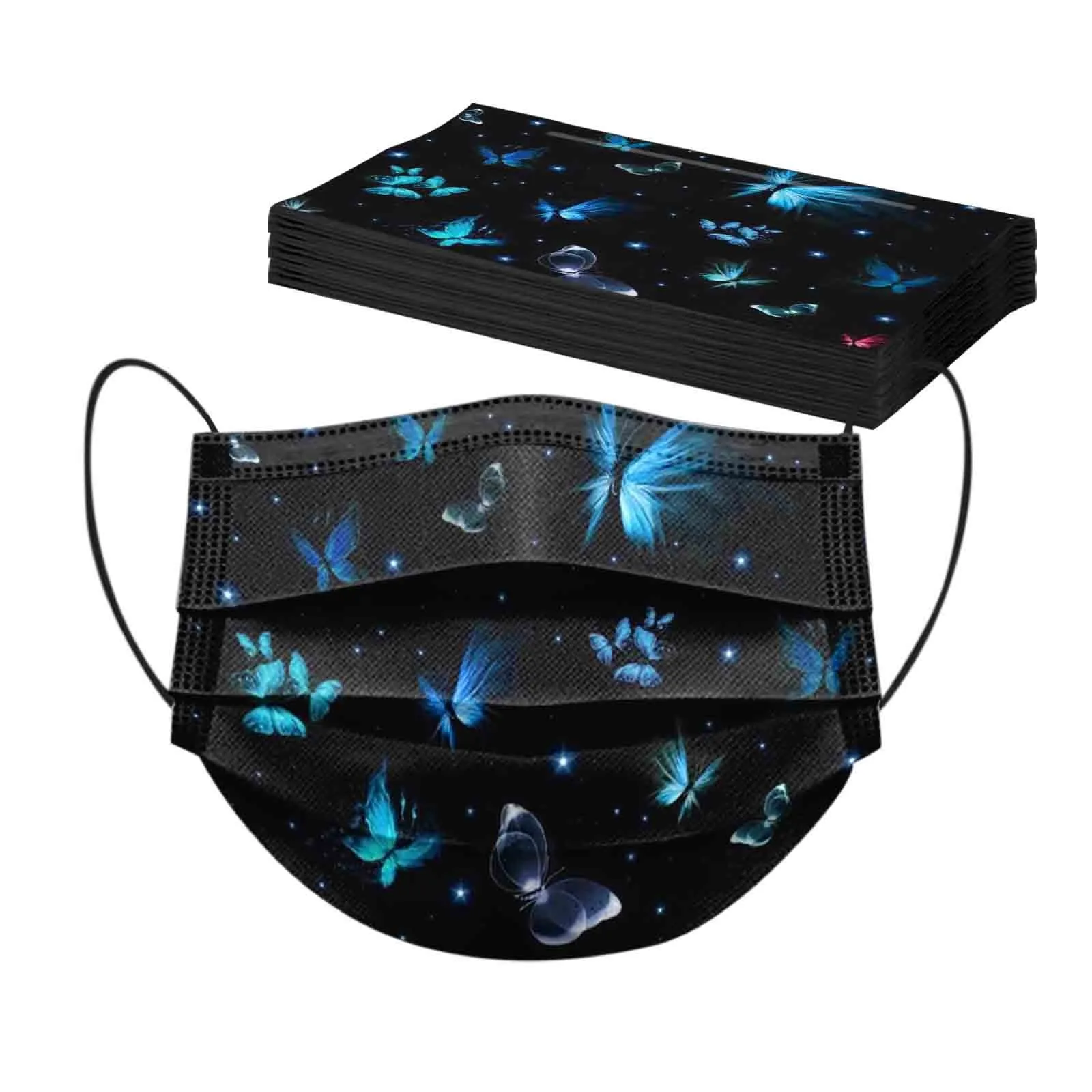 10 шт. 3-слойные одноразовые маски-бабочки для взрослых | Тематическая одежда и