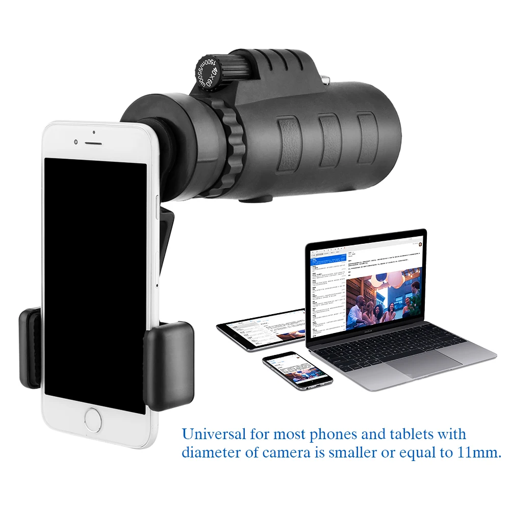 10X HD Optical Zoom Monocular Phone Lens Large View Field Convenient for Travel Photography Concert 40x60 Telescope | Инструменты