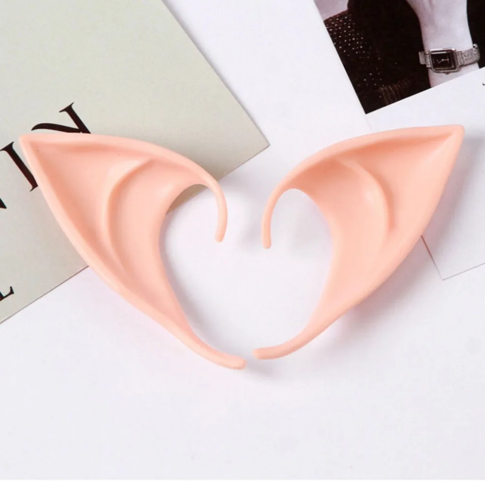 

1 Pair Halloween Party Elven Elf Ears Pointed Anime Fairy Cospaly Costumes Vampire Soft Christmas Party Mask Gags & Practical Jo