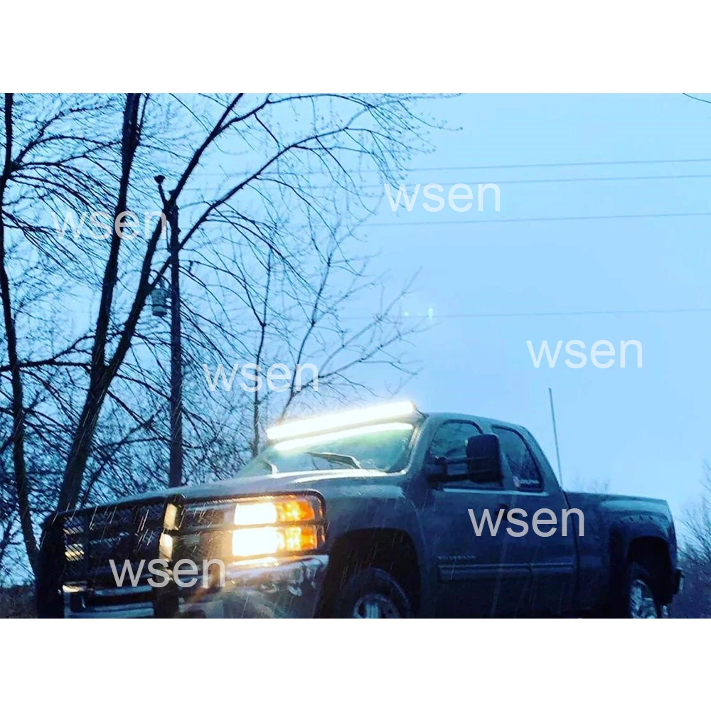 

Upper Windshield Roof 50 inches Curved LED Light Bar Mounting Brackets Fit for 1993-2011 Ford Ranger