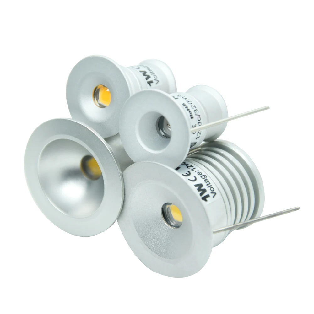 

1W IP65 12V 3V/ 15mm 25mm Mini LED Spotlight Stage Bedroom Kitchen Cabinet Ceiling Spot Bulb Lights Stair Display Lighting Lamps