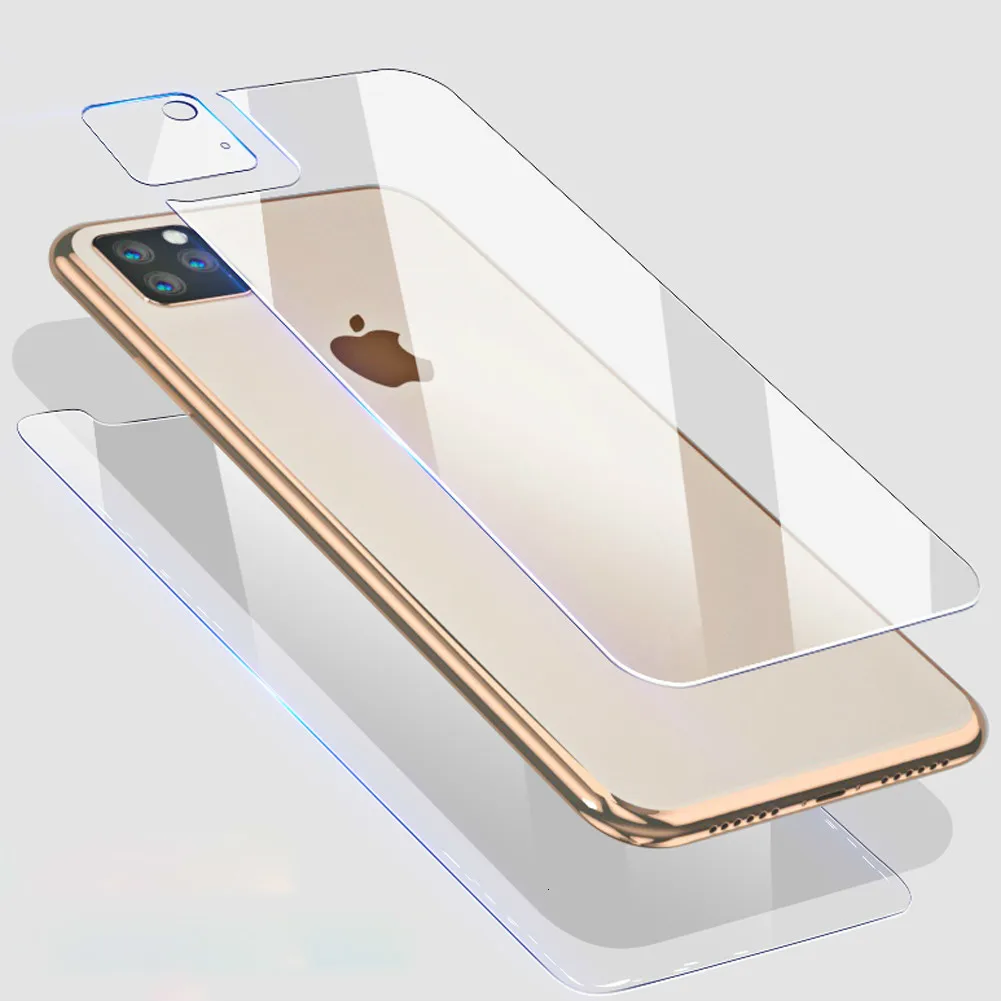 Передняя + задняя пленка для камеры объектива iPhone 11 Pro Max 2019 закаленное стекло