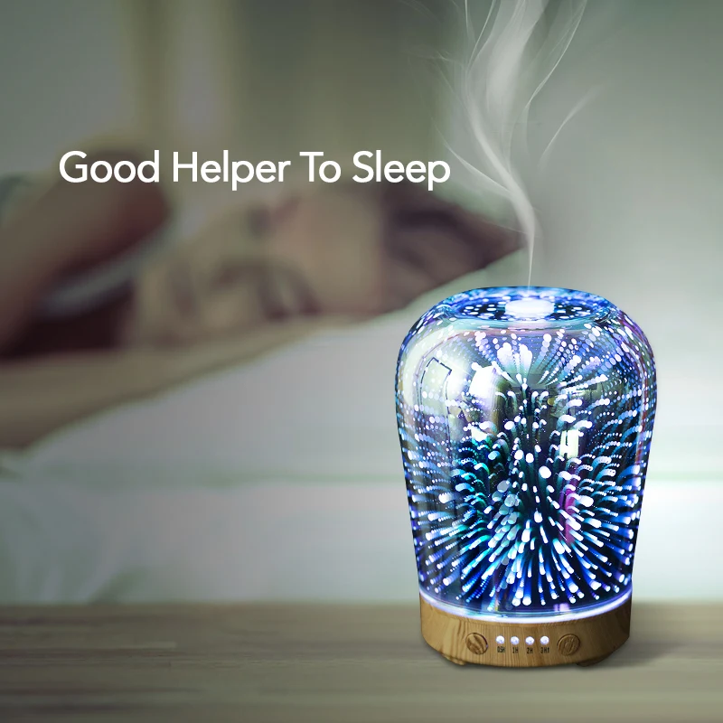Светодиодный ночсветильник 3D фейерверк увлажнитель воздуха аромадиффузор с