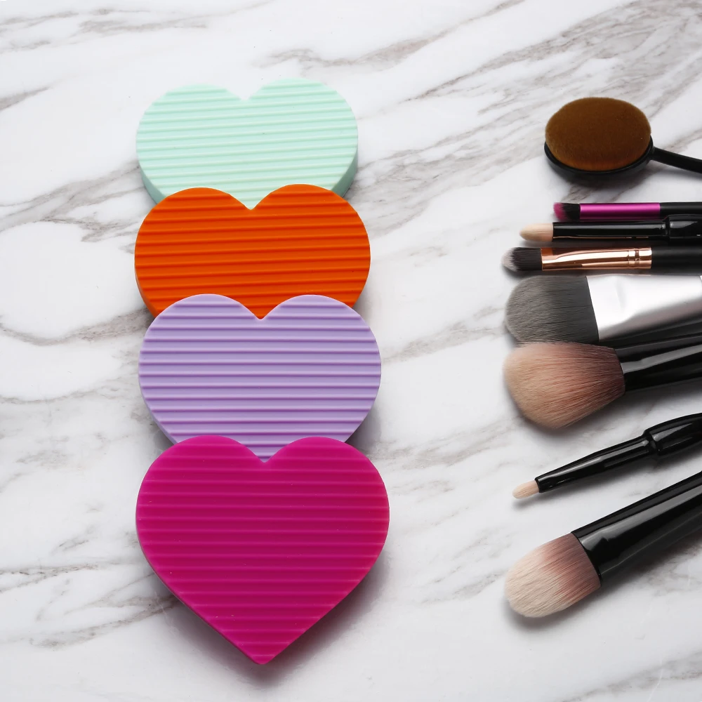 Miss великолепный силиконовый скребок для чистки яиц в форме сердца губка макияжа