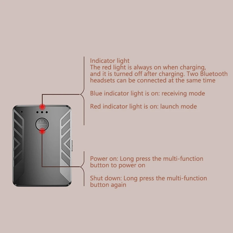 

5.0 Bluetooth Adapter Wireless o Bluetooth Transmitter Receiver for PC TV Car 3.5mm AUX Music Sender