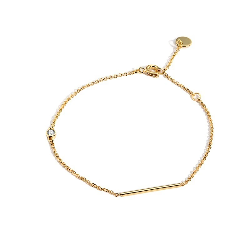 

TOSAKO New Bracelet Adjustable Gold Color Chain for Women Geometric Anniversary