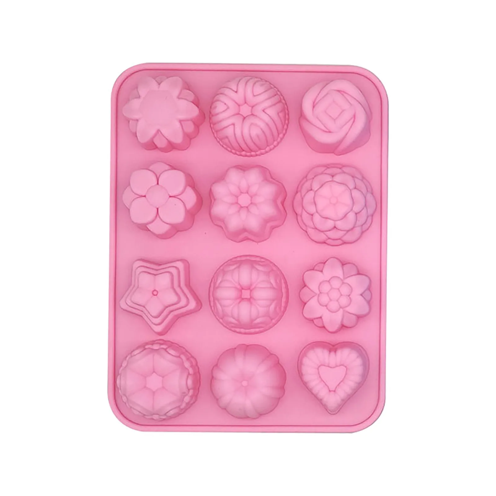 

Cavity Silicone Flower Rose Chocolate Cake Soap Mold Baking Ice Tray Mould Cake Cookies Form Chocolate Soap Sugar For Kitchen