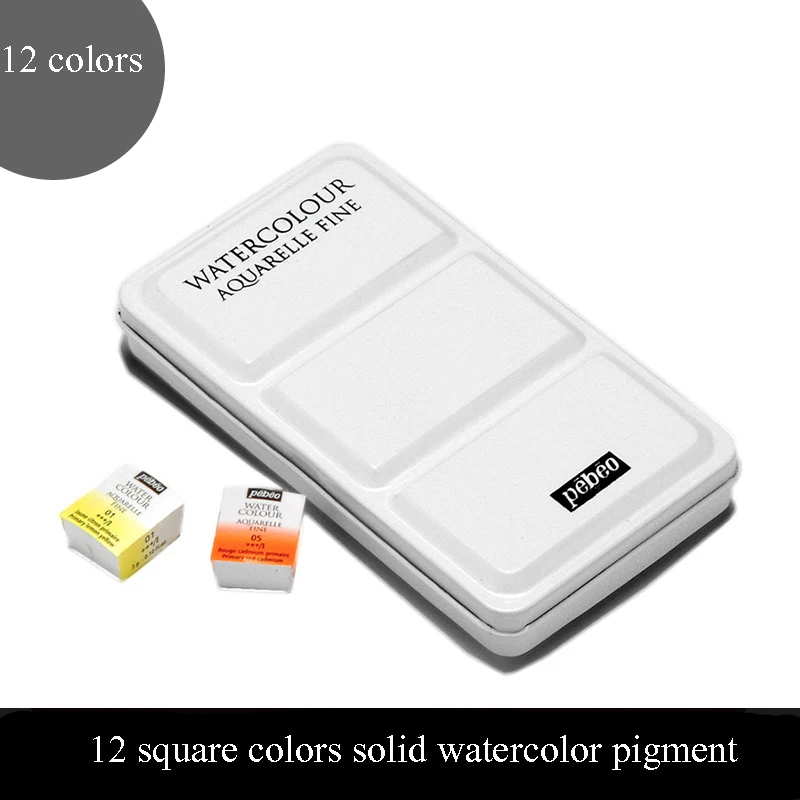 Набор акварельных красок 12/24 цветов с кистью и палитрой набор пигментов