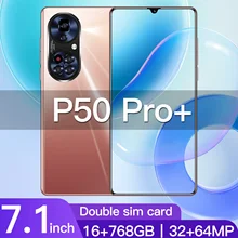 Huawwie teléfono inteligente P50, celular con pantalla gota de agua de 768 pulgadas, 12GB de RAM, 10,0 GB de ROM, Android 6,7, novedad (3)