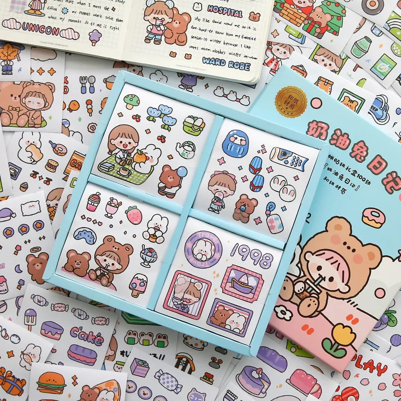 

100 Pcs/lot Cute Girl Stickers Set Decorative Journal Planner Scrapbook Supplies for DIY Paper Craft Stationery